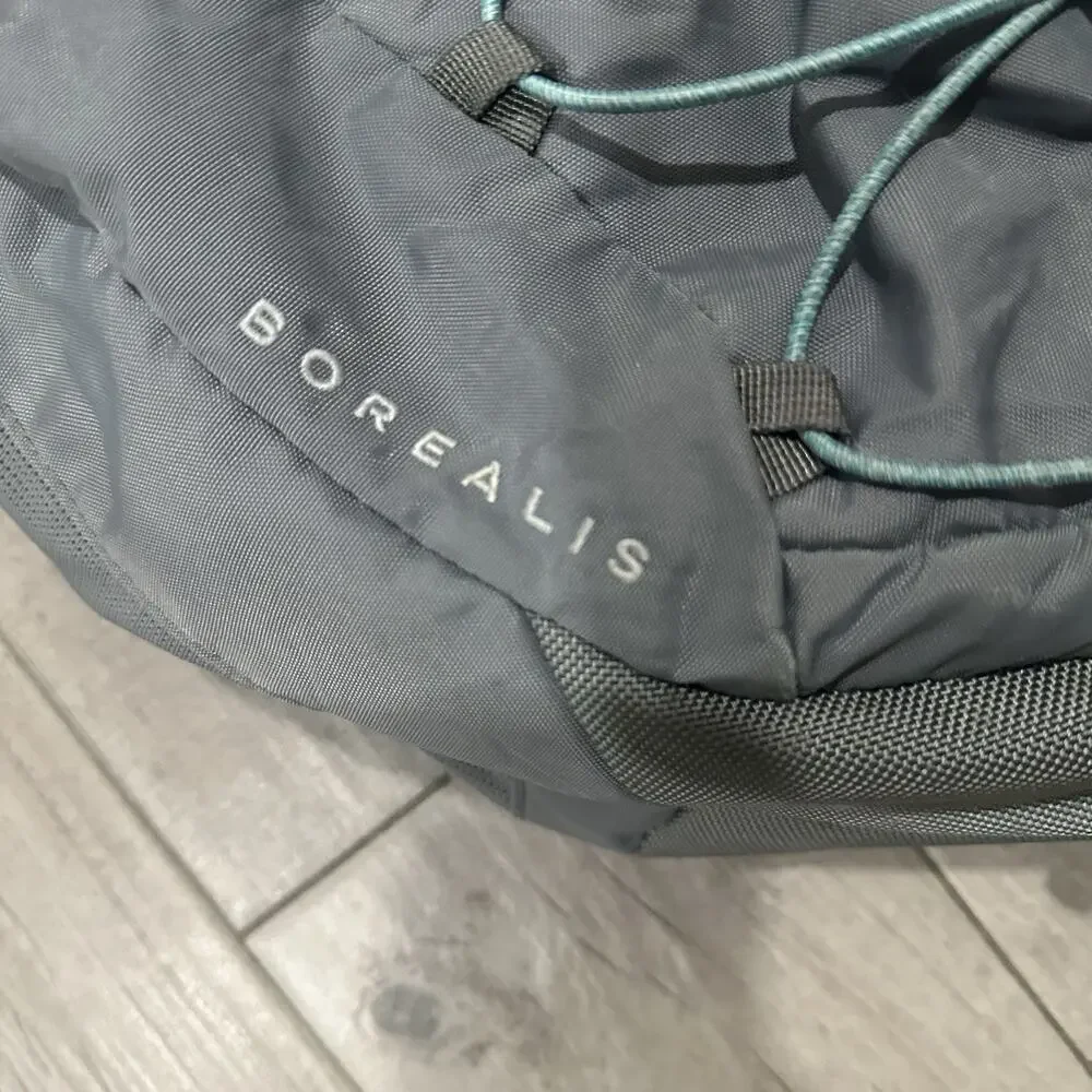 The North Face Women's Borealis Backpack Zinc Grey/Surf Green Hiking Daypack